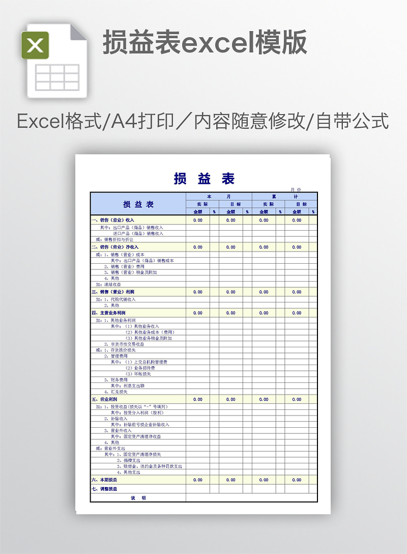 最新损益表格式及其应用