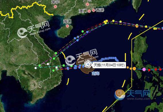 今天台风路径最新消息